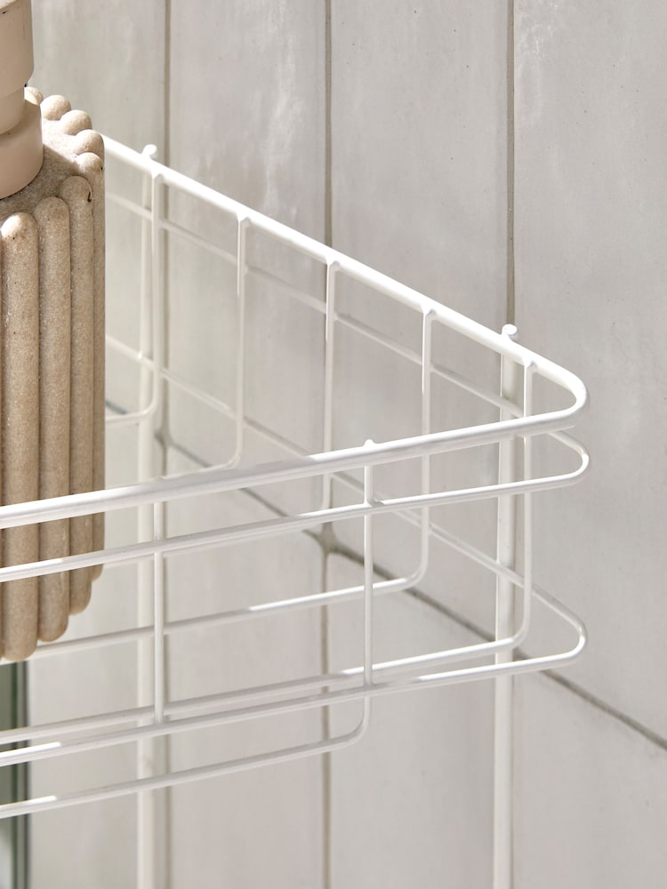 White Small Free-Standing Corner Caddy - Image 2 of 5