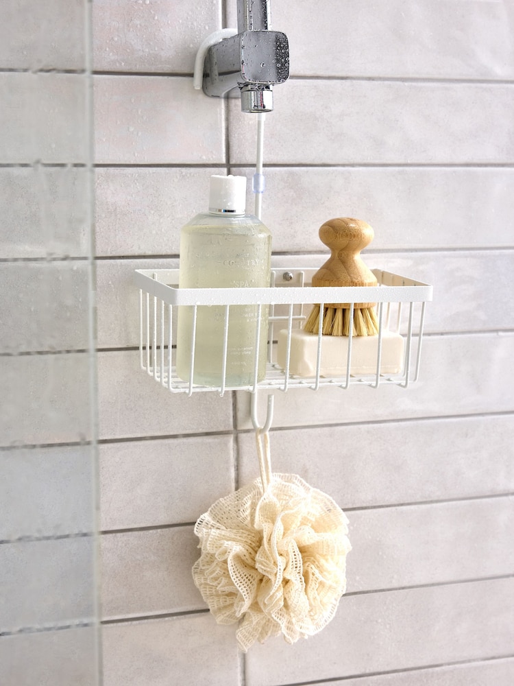 White Hanging Shower Caddy - Image 1 of 4