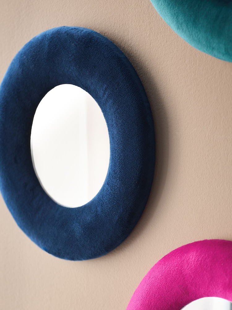 Set of 3 Velvet Wall Mirrors - Изображение 2 4
