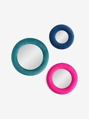 Set of 3 Velvet Wall Mirrors - Изображение 3 4
