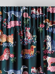 Cath Kidston Teal Green Puppy Fields Made to Measure Curtains - Image 4 of 9