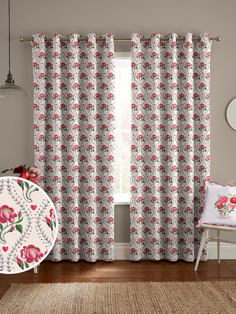 Cath Kidston Rose Pink Cherished Made to Measure Curtains - Image 1 of 9