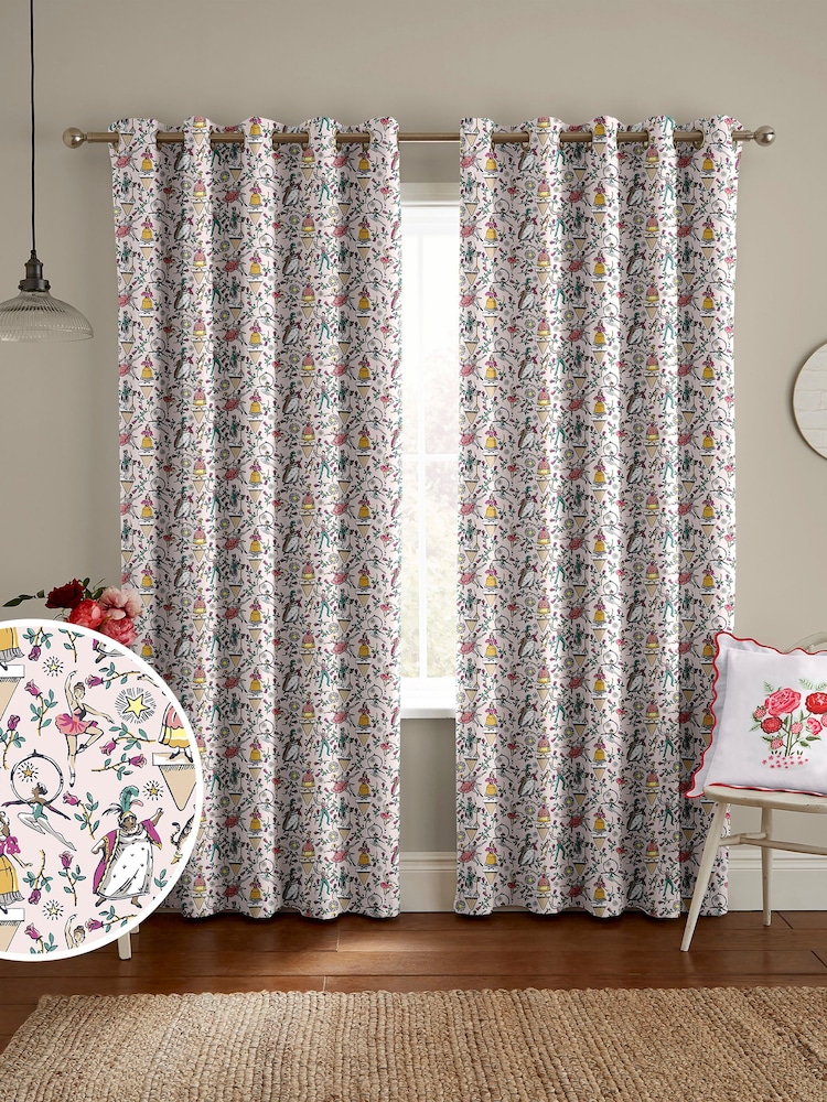 Cath Kidston Pink Standing Ovation Made to Measure Curtains - Image 1 of 9