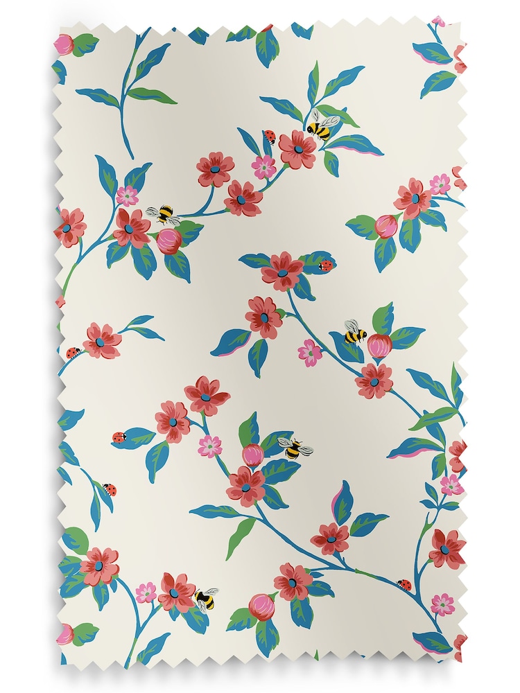 Cath Kidston Cream Greenwich Flowers Made to Measure 100% Cotton Curtains - Image 9 of 9