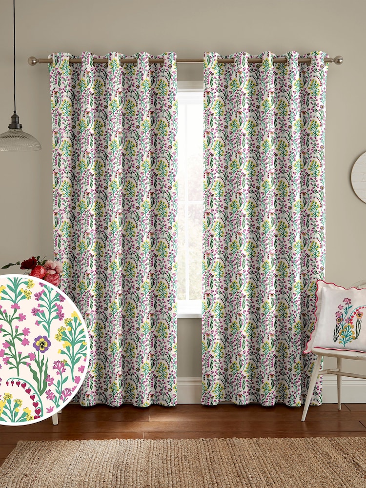 Cath Kidston Multi Paper Pansy Made to Measure Curtains - Image 1 of 9