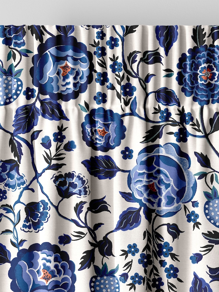 Cath Kidston Blue Strawberry Gardens Made to Measure 100% Cotton Curtains - Image 6 of 9