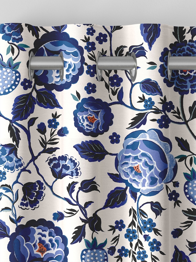 Cath Kidston Blue Strawberry Gardens Made to Measure 100% Cotton Curtains - Image 7 of 9