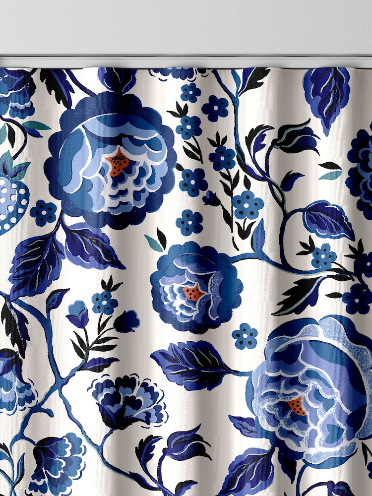 Cath Kidston Blue Strawberry Gardens Made to Measure 100% Cotton Curtains - Image 8 of 9