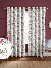 Cath Kidston Cream Ribbon Roses Made to Measure 100% Cotton Curtains - Image 1 of 9