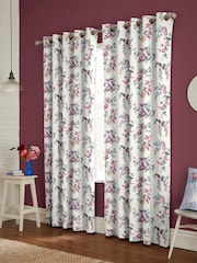 Cath Kidston Cream Ribbon Roses Made to Measure 100% Cotton Curtains - Image 2 of 9