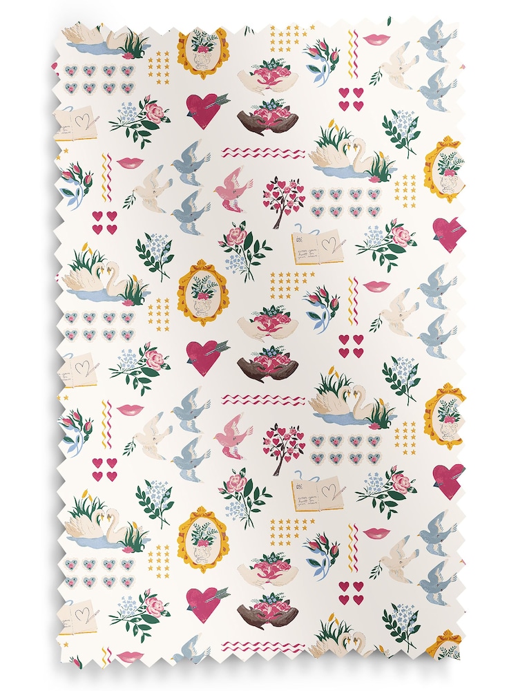 Cath Kidston Multi Wear Your Heart Made to Measure 100% Cotton Curtains - Image 9 of 9