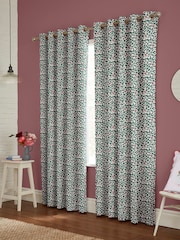 Cath Kidston Green Marble Hearts Made to Measure 100% Cotton Curtains - Image 2 of 9