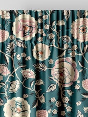 Cath Kidston Teal Green Strawberry Gardens Made to Measure Curtains - Image 4 of 9