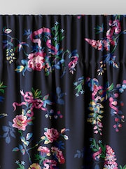 Cath Kidston Navy Blue Ribbon Roses Made to Measure Curtains - Image 6 of 9
