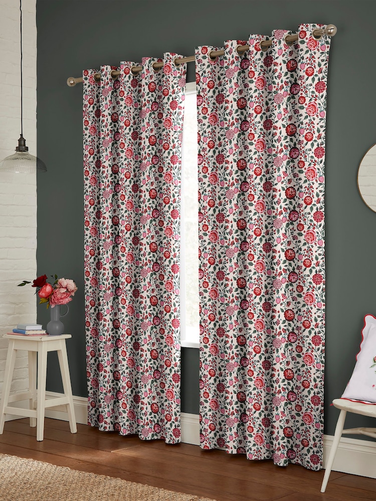 Cath Kidston Red Strawberry Gardens Made to Measure Curtains - Image 2 of 9