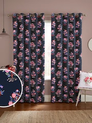 Cath Kidston Navy Blue Kingdom Posey Made to Measure Curtains - Image 1 of 9