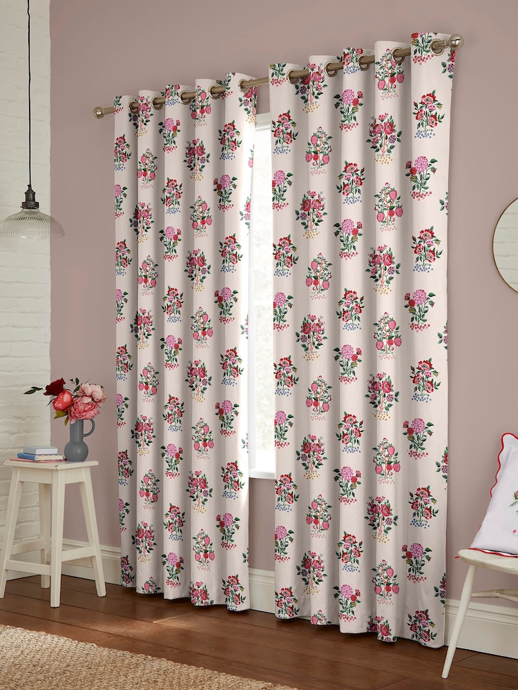 Cath Kidston Pink Kingdom Posey Made to Measure 100% Cotton Curtains - Image 2 of 9