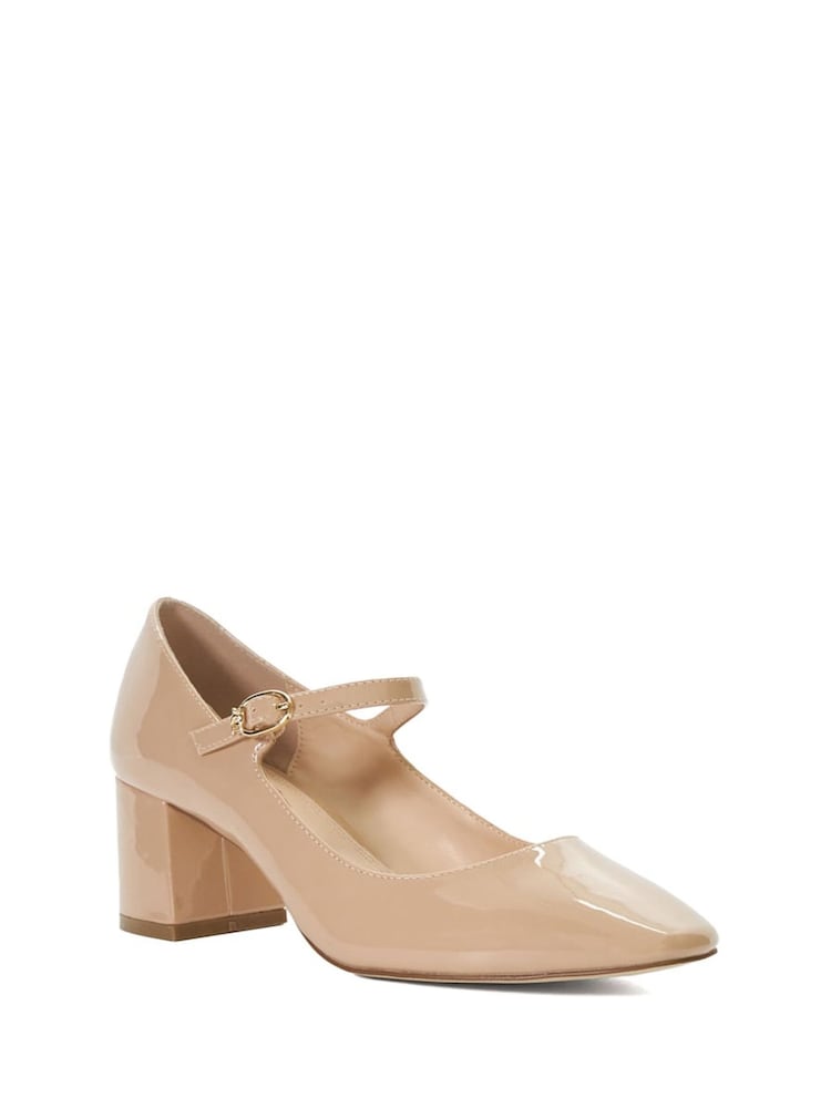 Dune London Nude Aleener Double Strap Mary Jane Shoes - Image 2 of 5 Dune London Nude Aleener Double Strap Mary Jane Shoes - Image 2 of 5