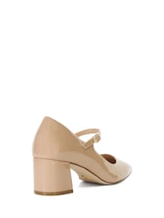 Dune London Nude Aleener Double Strap Mary Jane Shoes - Image 3 of 5