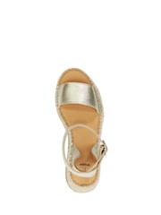 Dune London Gold Layney Flared Espadrille Sandals - Image 6 of 7