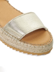 Dune London Gold Layney Flared Espadrille Sandals - Image 7 of 7