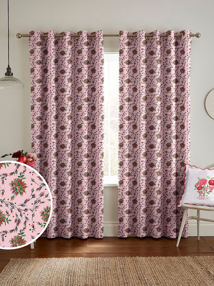 Cath Kidston Pink Forever Rose Made to Measure Curtains - Image 1 of 9