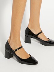 Dune London Black Aleener Double Strap Mary Jane Shoes - Image 1 of 6