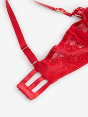 Red Non Pad Balcony Lace Bra A-E - Image 5 of 6