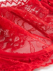 Red Non Pad Balcony Lace Bra A-E - Image 6 of 6