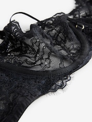 Black Non Pad Balcony Lace Bra A-E - Image 9 of 9