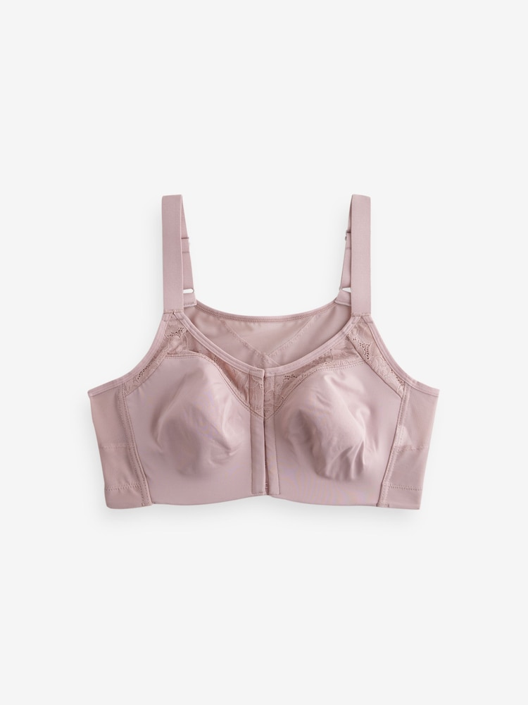 Pink Total Support Front Fastening Back Smooth & Support Bra - Image 6 of 8