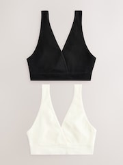 Черный/кремовый - Seamless Non Wire Nursing Ultimate Comfort Bras 2 Pack - Image 5 of 9