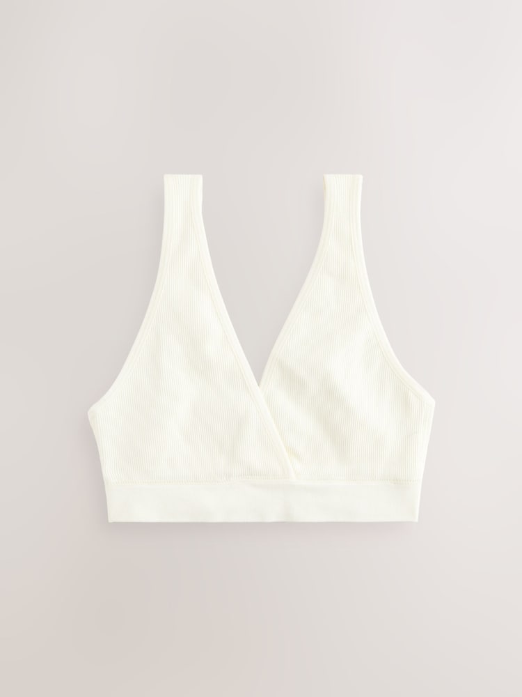 Black/Cream Seamless Non Wire Nursing Ultimate Comfort Bras 2 Pack - Image 7 of 9