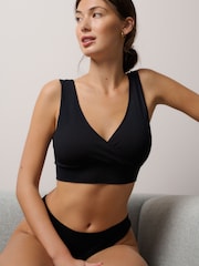 Black/Cream Ultimate Comfort Seamless Non Wire Bras 2 Pack - Image 2 of 11