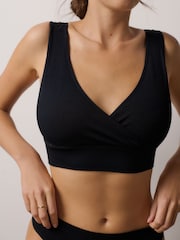 Black/Cream Ultimate Comfort Seamless Non Wire Bras 2 Pack - Image 4 of 11