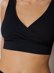 Black/Cream Ultimate Comfort Seamless Non Wire Bras 2 Pack - Image 6 of 11