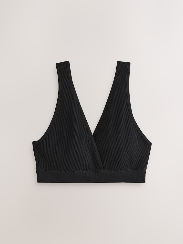 Black/Cream Ultimate Comfort Seamless Non Wire Bras 2 Pack - Image 8 of 11