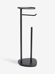 Black Pebble Floor Standing Toilet Roll Holder - Image 6 of 6