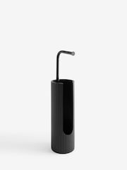 Black Rib Toilet Roll Holder - Image 4 of 4