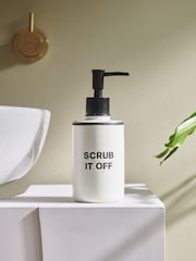Dispensador de sabão Scrub it Off com slogan - Imagem 1 de 3