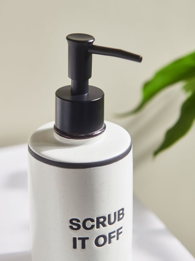 Dispensador de sabão Scrub it Off com slogan - Imagem 2 de 3