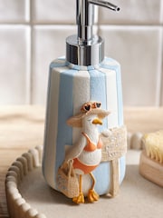 Blue Stripe Seagull Soap Dispenser - Image 2 of 3