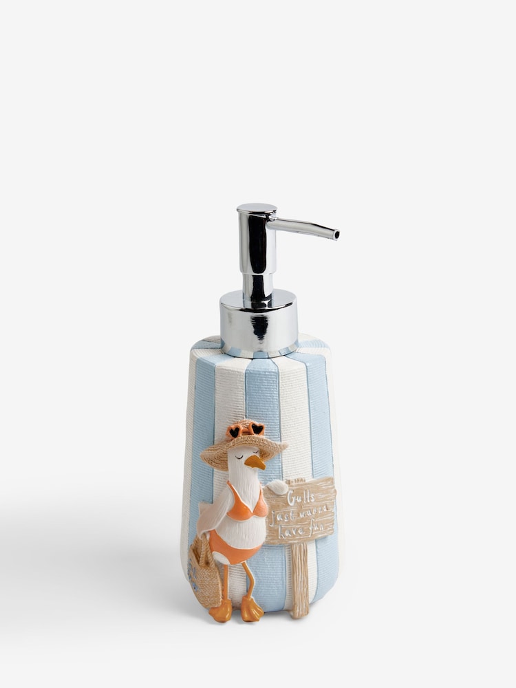 Blue Stripe Seagull Soap Dispenser - Image 3 of 3
