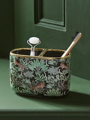 Black Tiger Print Toothbrush Tidy - Image 1 of 3