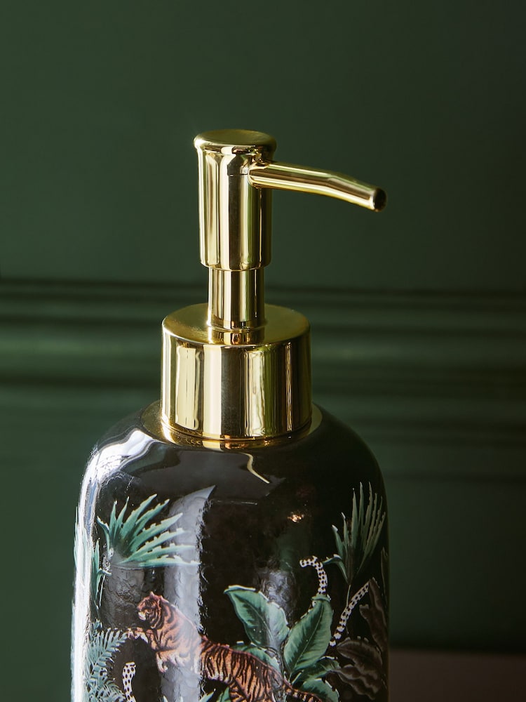 Black Tiger Print Soap Dispenser - Image 2 of 3