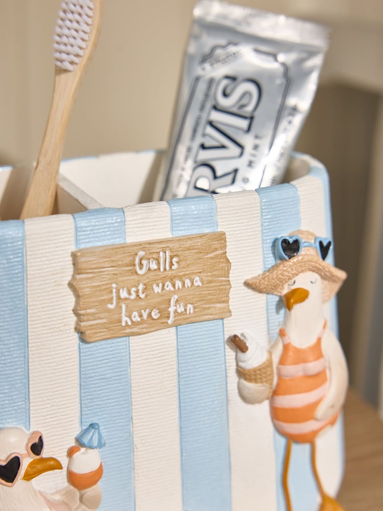 Blue Stripe Seagull Toothbrush Tidy - Image 2 of 3