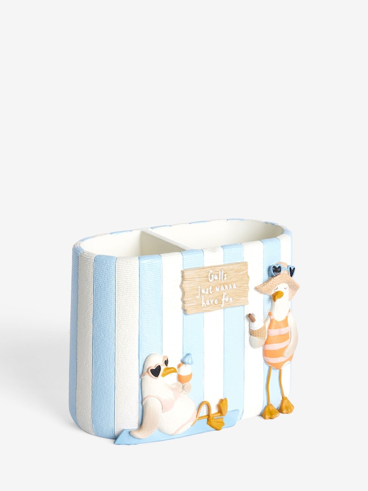 Blue Stripe Seagull Toothbrush Tidy - Image 3 of 3