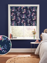 Cath Kidston Navy Blue Ribbon Roses Made to Measure Roller Blind - Image 1 of 6