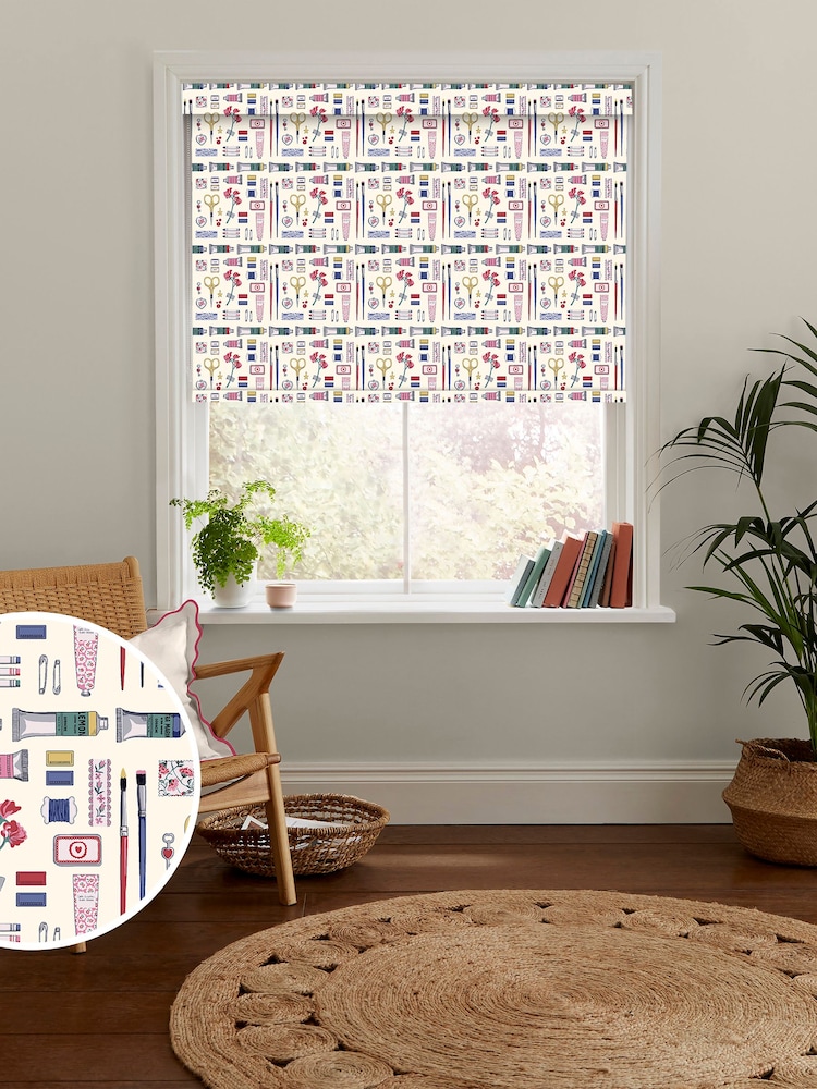 Cath Kidston Cream Artist Curator Made to Measure Roller Blind - Image 1 of 6
