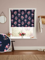 Cath Kidston Navy Blue Kingdom Posey Made to Measure Roller Blind - Image 1 of 6